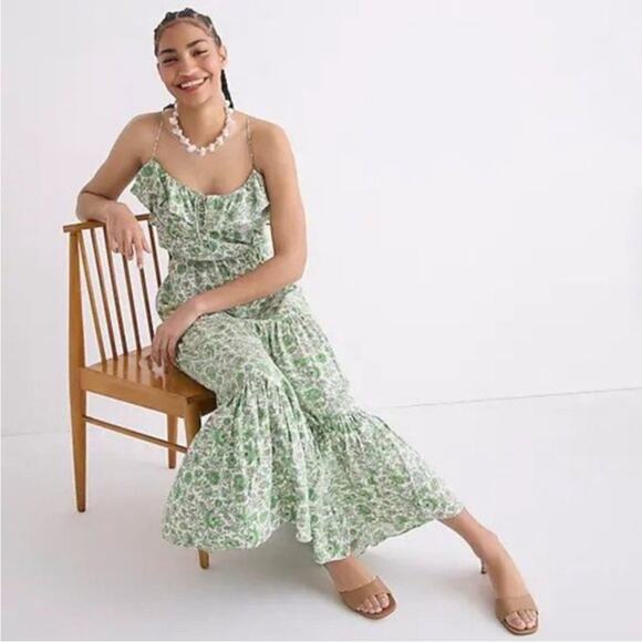 J. Crew Tiered Maxi Dress Tossed Floral - Picture 1 of 10